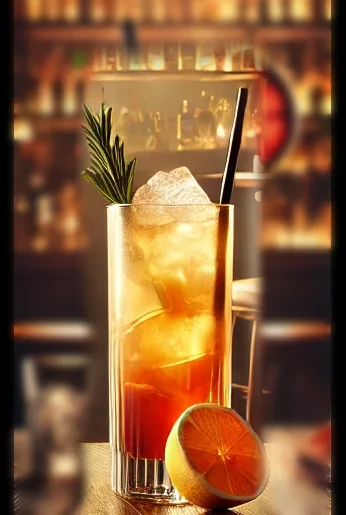 Manhattan Iced Tea cocktail in its serving glass