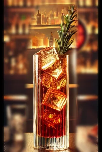 Peach Death cocktail in its serving glass